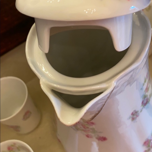 Limoges Coronet France Chocolate pot/cups Vintage - Picture 11 of 11